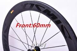 700C 60/88mm Carbon Fiber Road Bike Wheelset Basalt Brake Cycling Bicycle Wheels