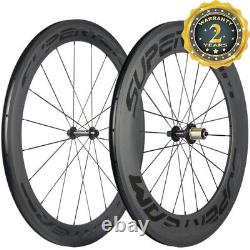 700C 60/88mm Clincher Carbon Wheels Road Bicycle Wheel 3K Matte Cycling Wheelset