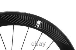 700C 60mm 23mm Clincher Disc Brake Carbon Wheels Road Bike Disc Brake Wheelset