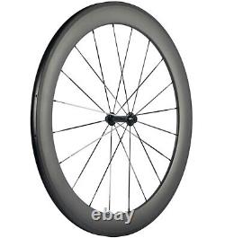 700C 60mm 25mm U Shape Clincher Carbon Wheels Road Bike Bicycle Wheelset UD Matt