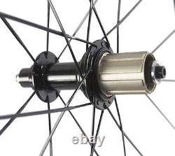 700C 60mm 25mm U Shape Clincher Carbon Wheels Road Bike Bicycle Wheelset UD Matt