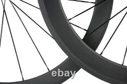 700C 60mm 25mm Width Carbon Wheels Road Bike Carbon Wheelset Ceramic R36 Hub Mat