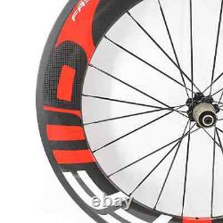 700C 60mm 88mm Road Bike 3K Carbon Bike Wheelset Tubular Clincher Tubeless Rims