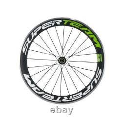 700C 60mm Alloy Brake Surface Carbon Wheelset Road Bike Carbon Wheels R13/R36hub