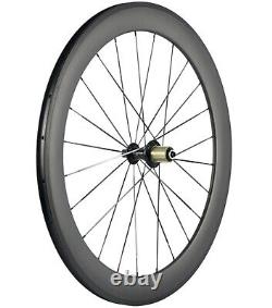 700C 60mm Carbon Wheels Road Bike 25mm U Shape Clincher Bicycle Wheelset UD Matt