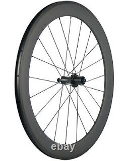 700C 60mm Carbon Wheels Road Bike Rim Brake Carbon Wheelset 23mm Width R7 Hub