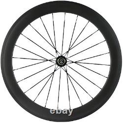 700C 60mm Carbon Wheels Road Bike Wheels 23mm Width Front+Rear Carbon Wheelset