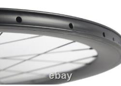 700C 60mm Clincher Carbon Wheels Road Bike 25mm Width UD Matte Wheelset Basalt