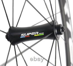 700C 60mm Road Bike Carbon Wheelset 25mm U Shape Clincher Carbon Wheels R7 Hub