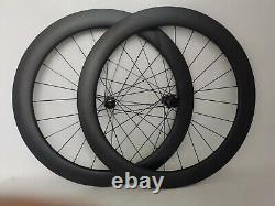 700C 60mm depth Road disc brake wheels Tubeless carbon wheelset with DT350 hub