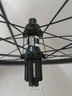 700C 60mm depth Road disc brake wheels Tubeless carbon wheelset with DT350 hub