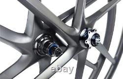700C 6 Spoke Carbon Wheels Super Light 11 Speed Clincher Road Bicycle Parts