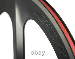 700C 70mm Tri Spoke Carbon Wheels Road Bike Front+Rear Tri Spoke Carbon Wheelset