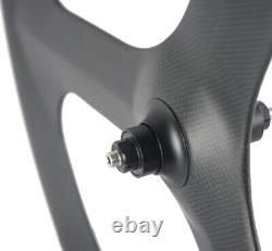 700C 70mm Tri Spoke Front Wheel Road Bike Tri Spoke Front Bicycle Carbon Wheel