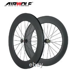 700C 8025mm Clincher Road Carbon Wheel Notatec Hubs Carbon Road Bike Wheelset