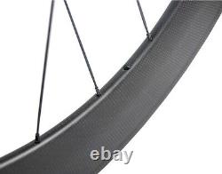 700C 88mm Carbon Wheels Road Bike 23mm Width V Shape Clincher Carbon Wheelset 3K