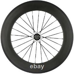 700C 88mm Carbon Wheels Road Bike Carbon Wheelset 23mm Width Clincher UD Basalt