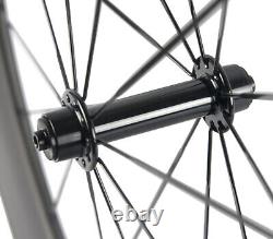 700C 88mm Carbon Wheels Road Bike Carbon Wheelset 23mm Width Clincher UD Basalt