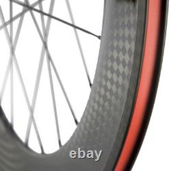 700C 88mm Clincher Track Fixed Gear Single Speed Carbon Track Wheels Road Bike