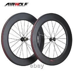 700C 90mm25mm Carbon Wheelset Road Bike Racing bicycle Wheels Clincher Rim Brake