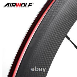700C 90mm25mm Carbon Wheelset Road Bike Racing bicycle Wheels Clincher Rim Brake