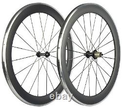 700C Alloy Brake Surface 38/50/60/80mm Carbon Wheelset Carbon Wheels Road Bike
