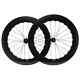 700c Bicycle Disc Brake Carbon Wheelset 7580 80mm Carbon Wheels 25mm Tubeless