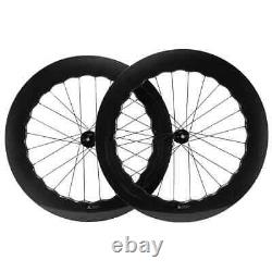 700C Bicycle Disc Brake Carbon Wheelset 7580 80mm Carbon Wheels 25mm Tubeless