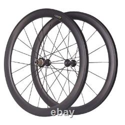 700C Bicycle Wheels 50-25mm Carbon Fiber C / V / Rim Brake Road Bike Wheelset