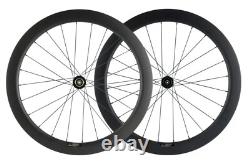 700C Carbon Bicycle Disc Wheelset Cyclocross Bike Wheels 30/40/45/55mm Clincher