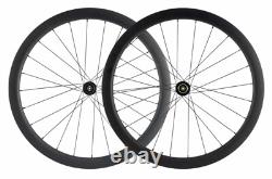 700C Carbon Bicycle Disc Wheelset Cyclocross Bike Wheels 30/40/45/55mm Clincher