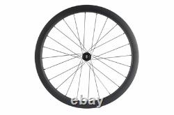 700C Carbon Bicycle Disc Wheelset Cyclocross Bike Wheels 30/40/45/55mm Clincher