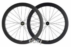 700C Carbon Bicycle Disc Wheelset Cyclocross Bike Wheels 30/40/45/55mm Clincher