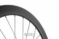 700C Carbon Bicycle Disc Wheelset Cyclocross Bike Wheels 30/40/45/55mm Clincher