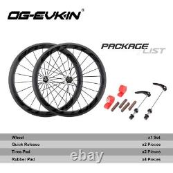 700C Carbon Bicycle Wheels Road Bike V-Brake Aero Clincher 45mm25mm Wheelset