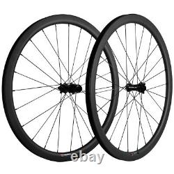 700C Carbon Bicycle Wheels Road Bike Wheelset 40mm Depth UD Matte Disc Brake