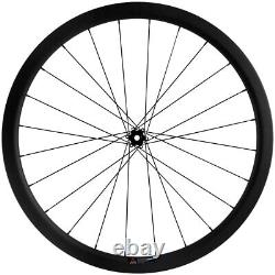 700C Carbon Bicycle Wheels Road Bike Wheelset 40mm Depth UD Matte Disc Brake