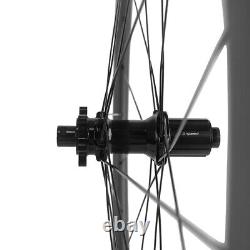 700C Carbon Bicycle Wheels Road Bike Wheelset 40mm Depth UD Matte Disc Brake