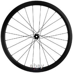 700C Carbon Bicycle Wheels Road Bike Wheelset 40mm Depth UD Matte Disc Brake