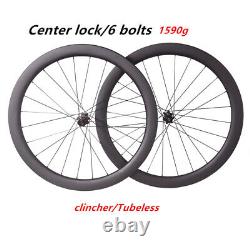 700C Carbon City Bike Wheelset Road Bicycle 6 Bolt Center Lock 38/50/60mm Wheels
