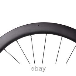 700C Carbon City Bike Wheelset Road Bicycle 6 Bolt Center Lock 38/50/60mm Wheels