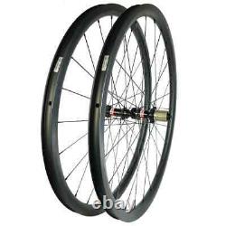 700C Carbon Disc Wheels Road Bicycle Wheelset 24H 28mm Wide D411SB D412SB 1290g