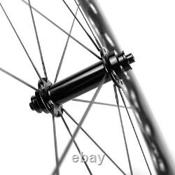 700C Carbon Fiber 65mm Road Bicycle Wheelset Clincher Wheels UD carbon fiber rim