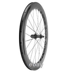 700C Carbon Fiber 65mm Road Bicycle Wheelset Clincher Wheels UD carbon fiber rim