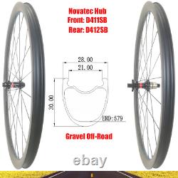 700C Carbon Fiber Bicycle Wheelset for Gravel Road Bike Off-Road HG XD XDR 24H