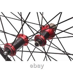 700C Carbon Fiber Bike Wheels Road Bicycle Wheelset V Brake 38/50/60/88mm