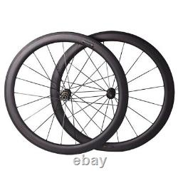 700C Carbon Fiber Bike Wheels Road Bicycle Wheelset V Brake 38/50/60/88mm