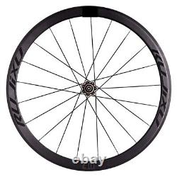 700C Carbon Fiber Bike Wheels hub 30/40mm Road Bicycle Rim Brake Wheelset 16/20H