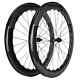 700c Carbon Fiber Bike Wheelset 65/60mm Disc Brake Thru Axle Road Bicycle Wheels
