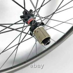 700C Carbon Fiber Clincher Tubeless Tubular Wheels Road Bike Wheelset 38x25mm